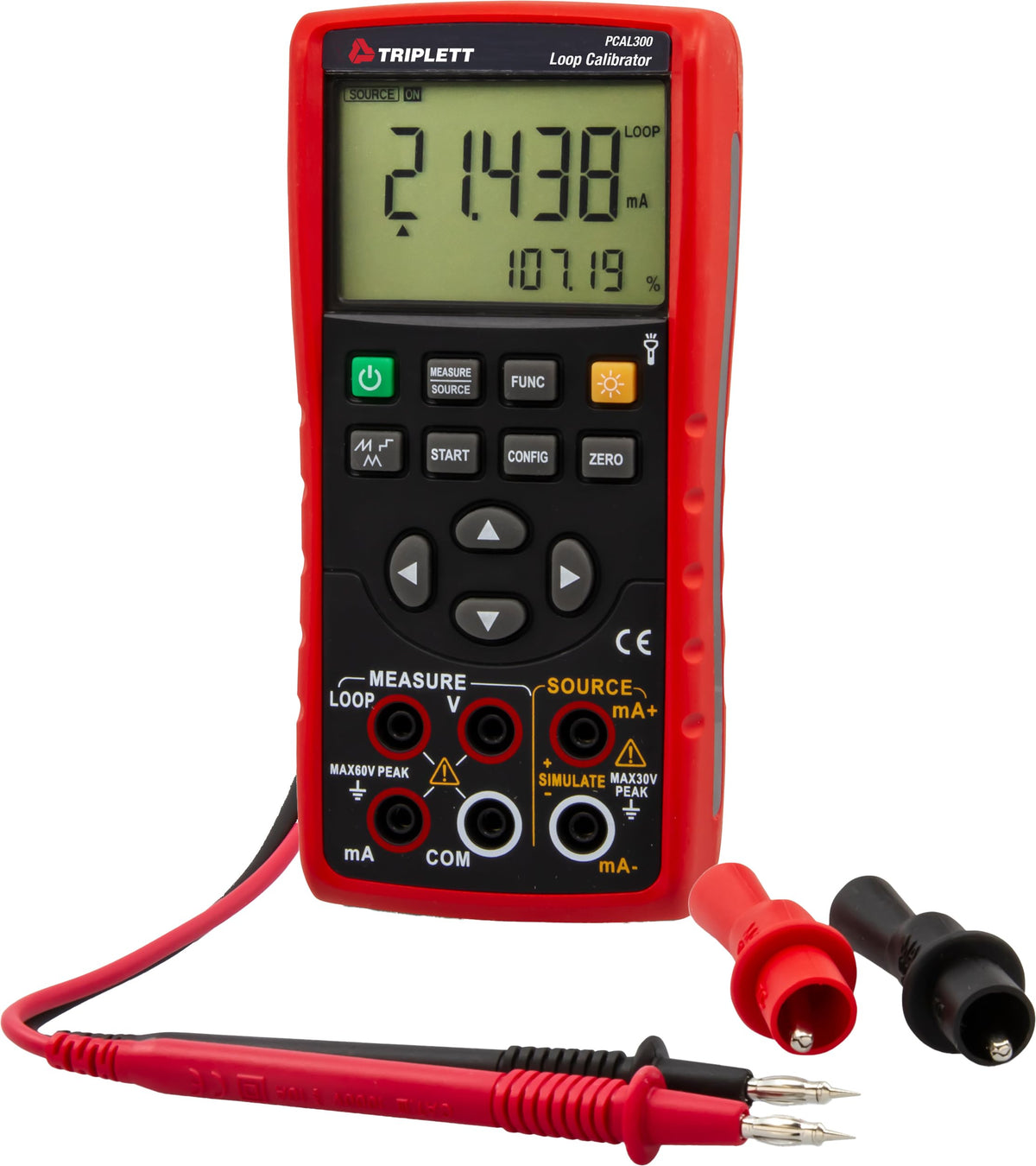 Triplett PCAL300 Loop Process Calibrator - Measure DC Voltage/Current and Source DC mA Current