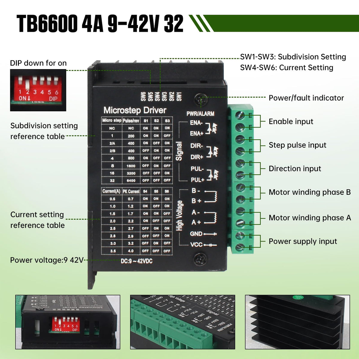RATTMMOTOR CNC Controller Kit, 4 Axis CNC Kit with Nema23 Stepper Motor 57*76mm 270Oz-in 3A 1.8Nm, TB6600 Driver 4A, USB Mach3 CNC Motion Control Card Breakout Board, 24V Power Supply for CNC Machine