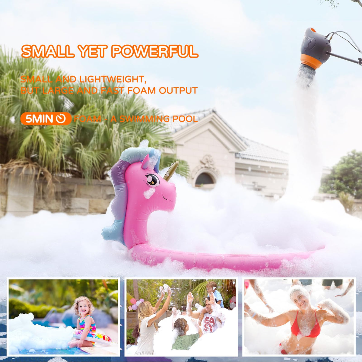 Foam Machine for Families and Party - Easy to Use Foam Making Toy with Large Foams Production, Perfect for Birthdays, Celebrations, and Backyard Events