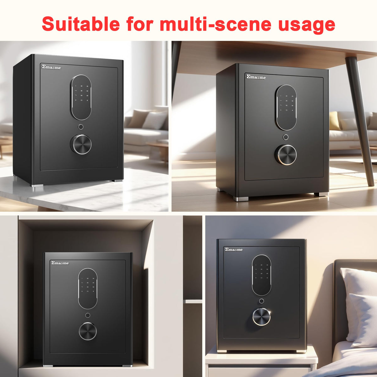 Safe Box, Money Safe with Fireproof Waterproof Bag, Medium Size Safes with Digital Keypad, Dual Alarm System, Removable Shelf for Valuables & Cash (Upgrade 2.0 CUFT Digital