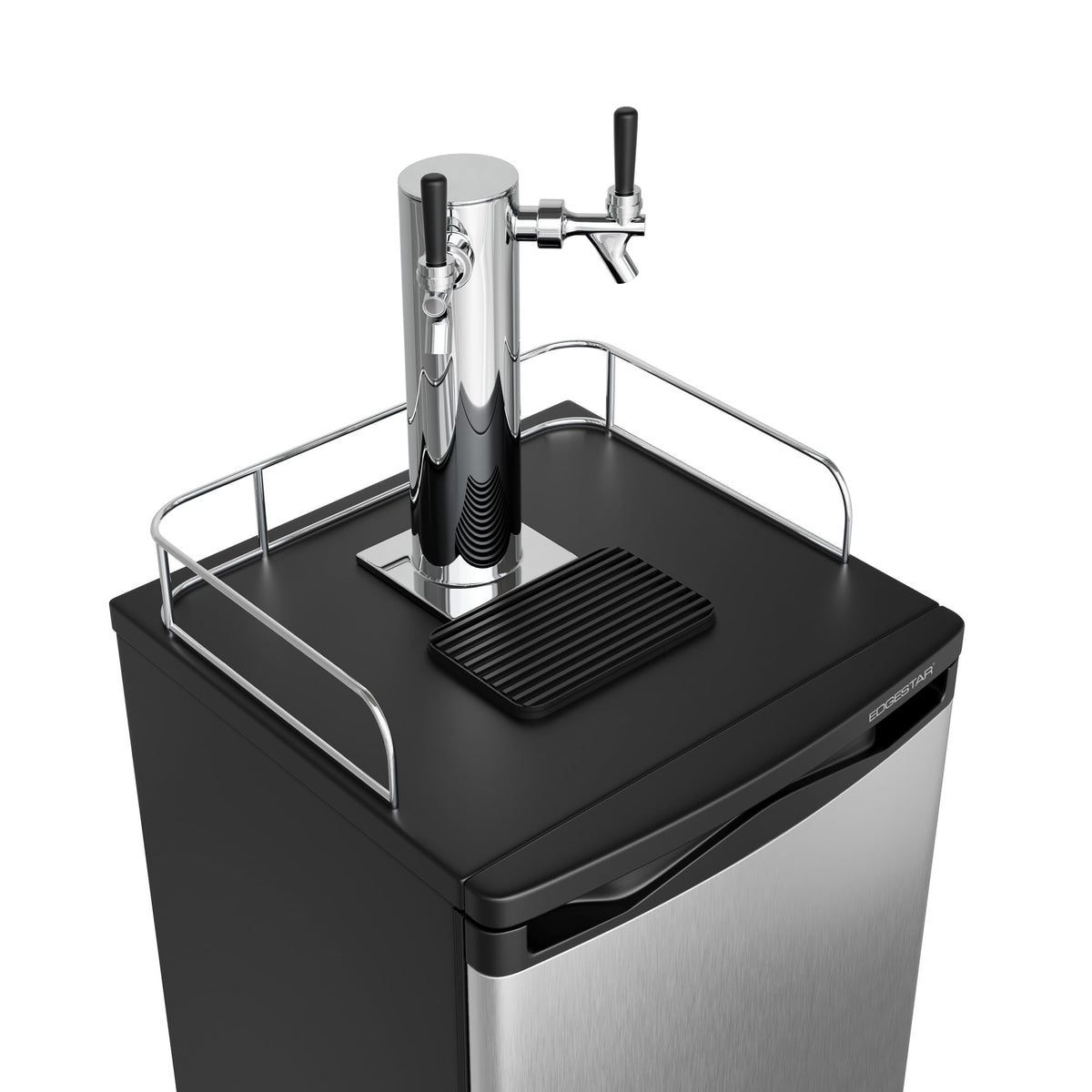 EdgeStar KC2000SSTWIN Full Size Stainless Steel Dual Tap Kegerator & Draft Beer Dispenser - Stainless Steel