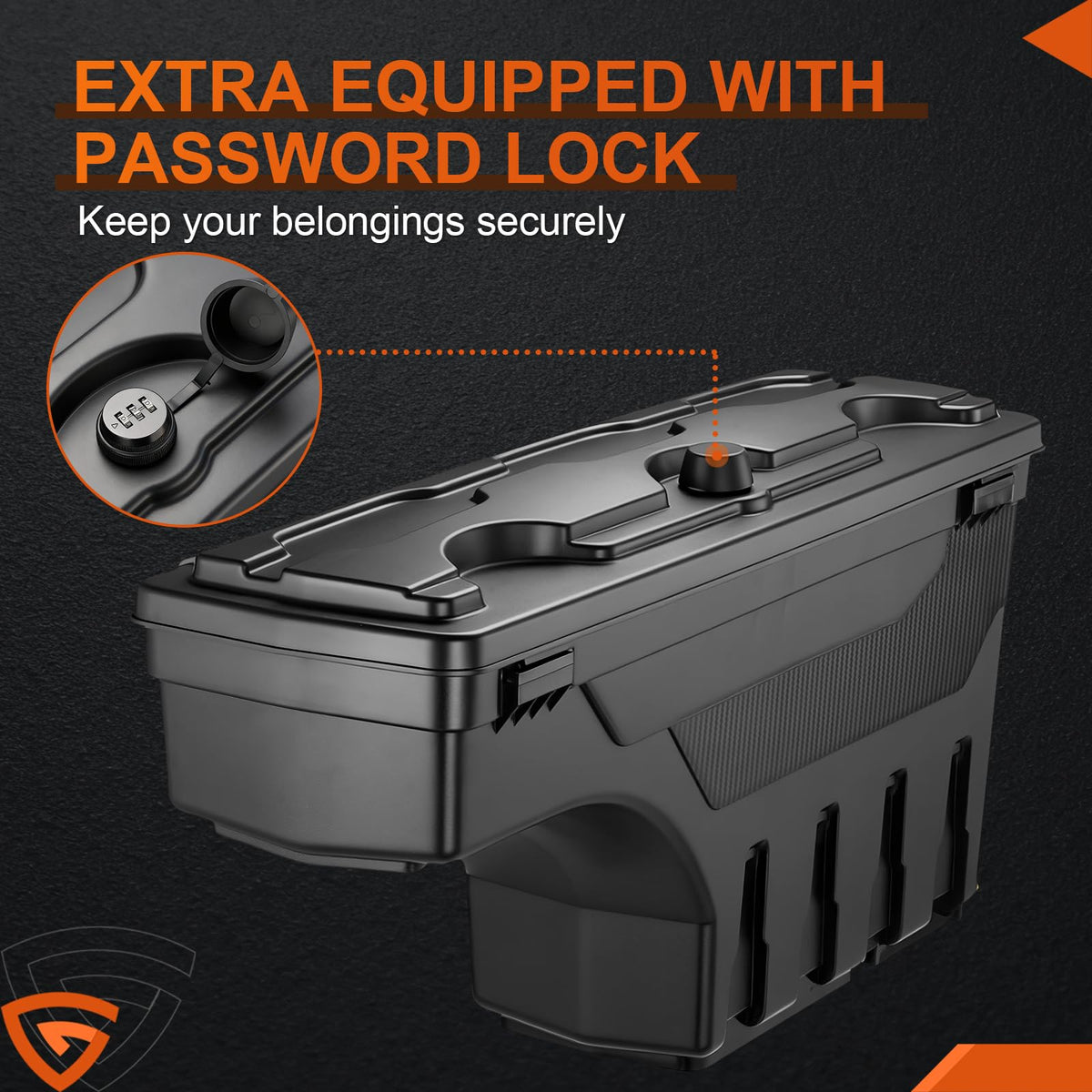 GEARLAST Truck Bed Storage Box Fit for Dodge Ram 1500 2019-2025 Passenger side