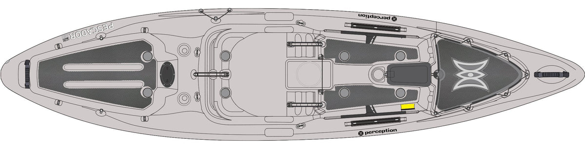 Perception Kayaks Silent Traction Kit for Pescador Pro 12' Kayak