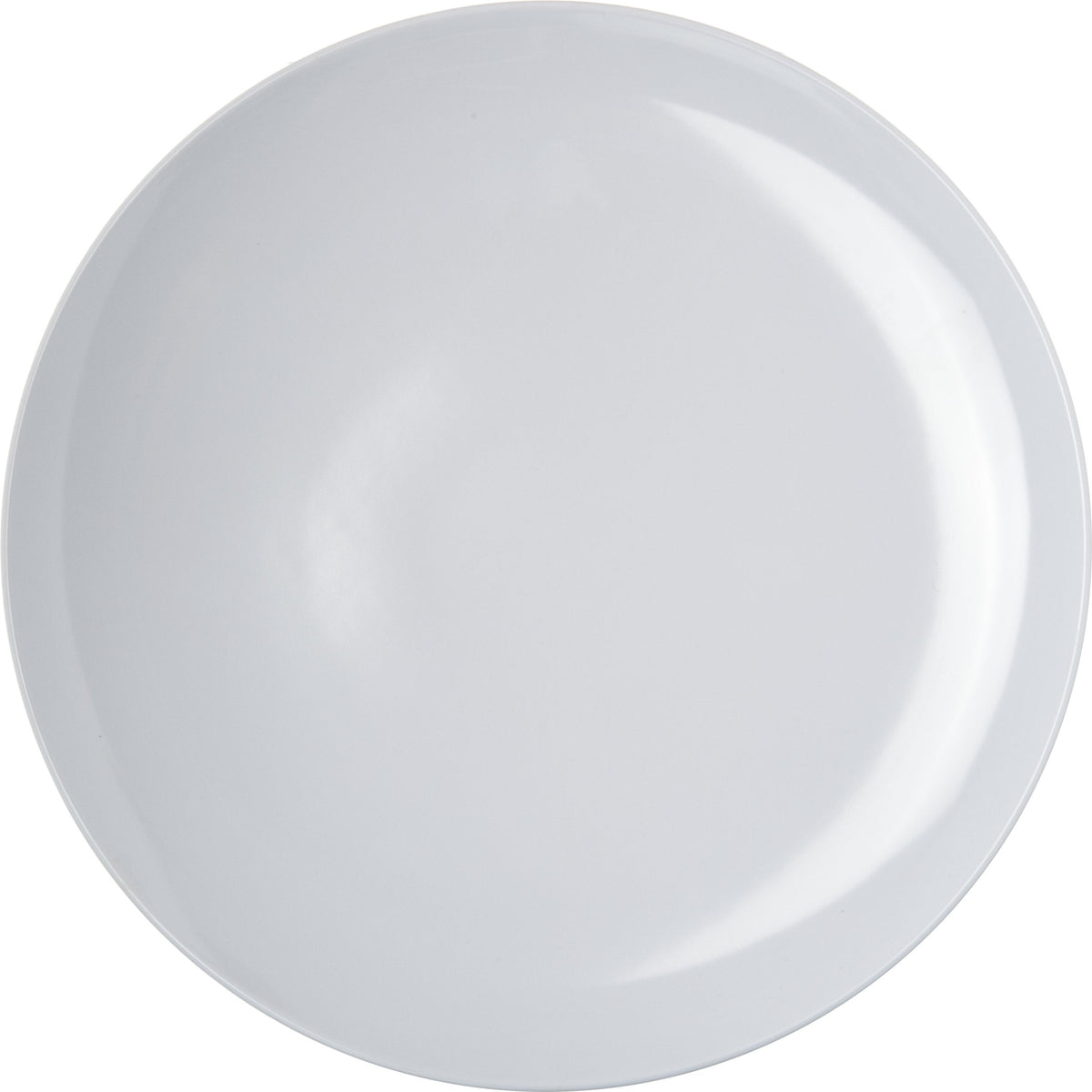 Carlisle FoodService Products Epicure Reusable Plastic Plate for Buffet, Restaurant, and Home, Melamine, 12 Inches, White, (Pack of 12)