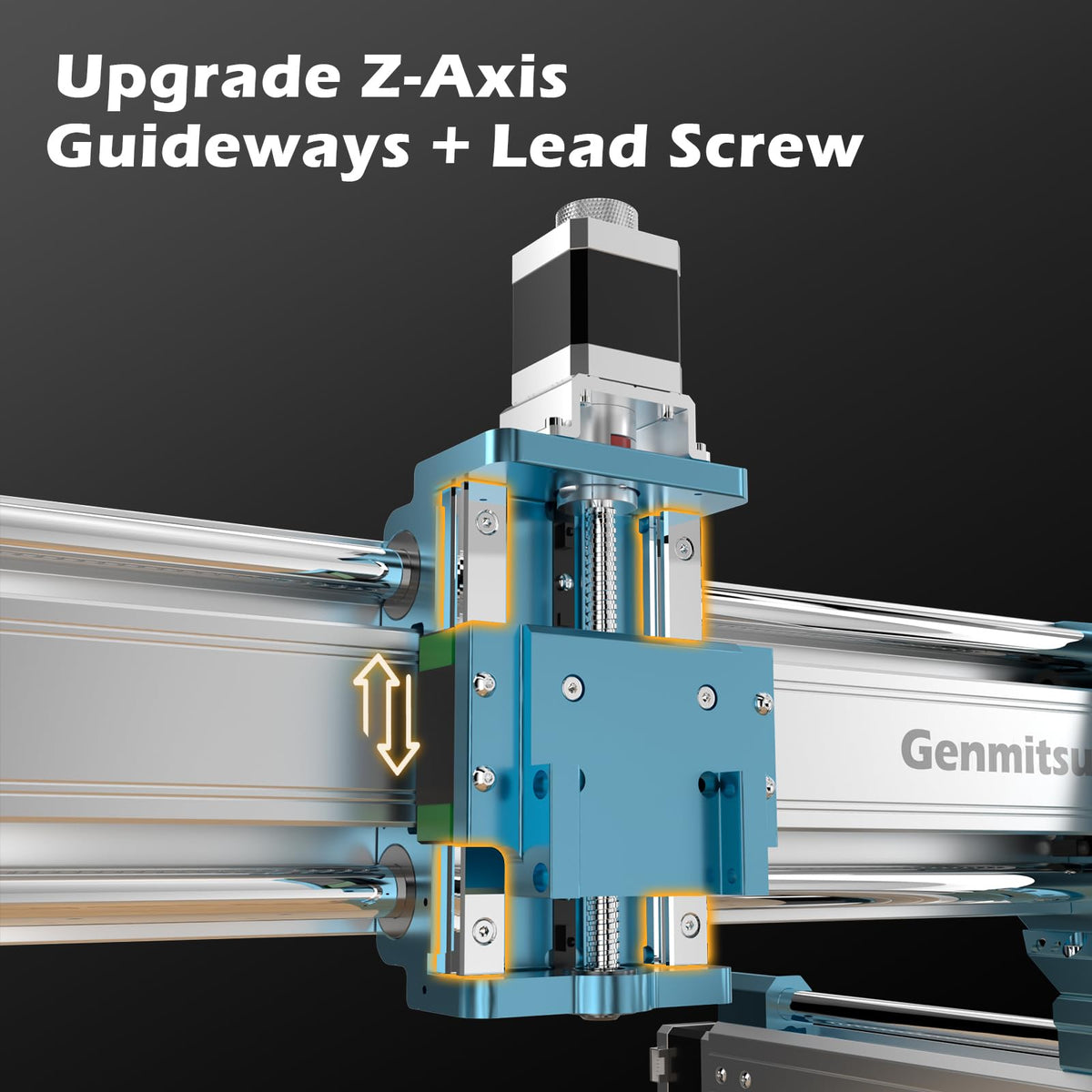 Genmitsu 4040-PRO MAX CNC Router + CFL55-33 5000mW Optical Power Laser Module, 710W Trimmer & Linear Rail Driven, Work Area 400 x 400 x 78mm, for Wood Metal Acrylic Cutting Milling, GRBL Control