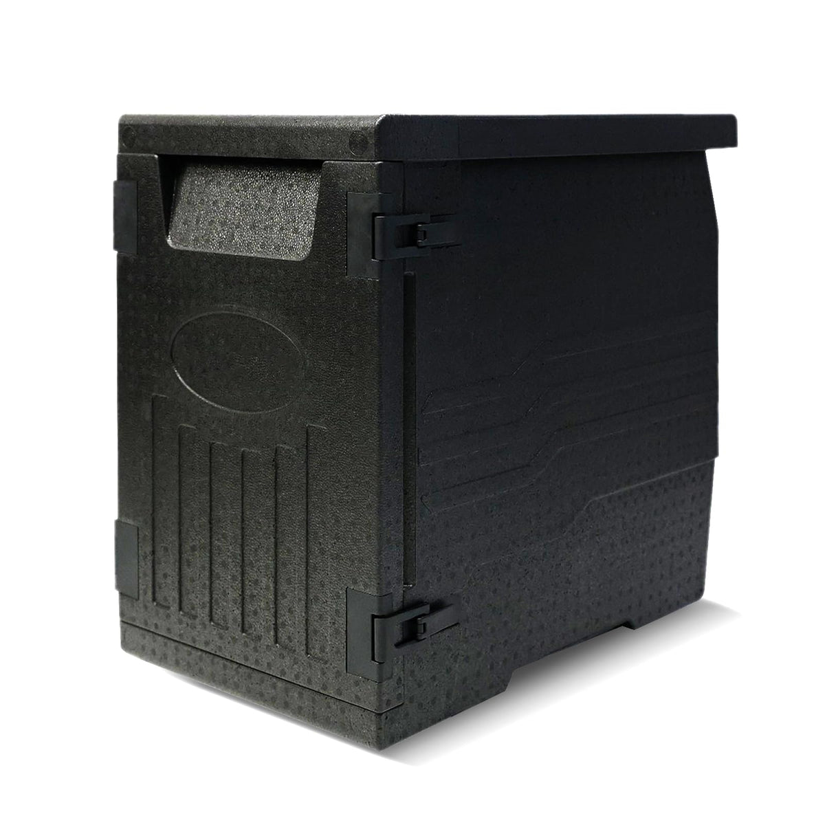 Goplus 91 Qt Insulated Food Pan Carrier, Lightweight Front Loading Food Warmer Cooler w/Safety Buckles and 12 Shelf Dividers, Non-Electrical Stackable Hot Box for Catering Buffet Outdoor Event (1)