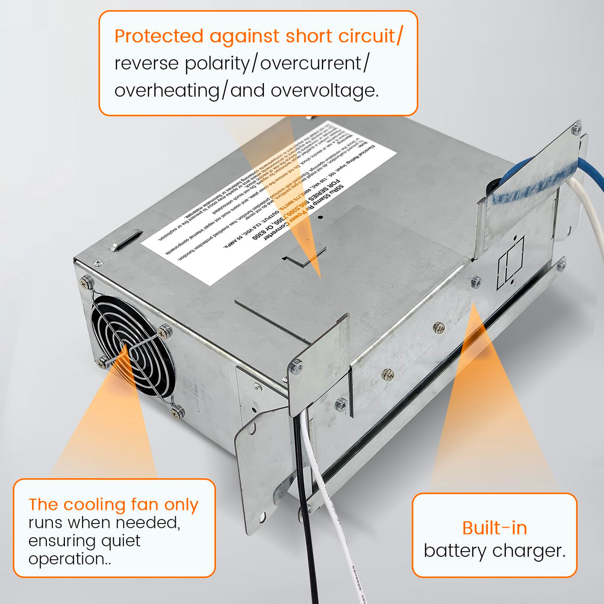 Power Components 55RU RU Series 55 Amp P-arallax and MagneTek 7355 Power Centers Three Current Stage Converter/Charger
