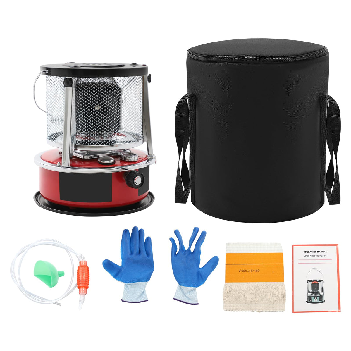 8000 BTU Portable Kerosene Space Heater, Large Capacity Kerosene Heaters for Indoor Use, Non Electric Kerosene Stove & Heater for Camping, Fishing, Hunting, Hiking