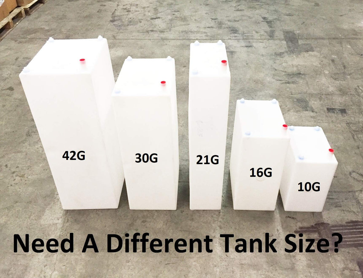21 Gallon RV Fresh/Gray Water Tank 39" x 16" x 8" - BPA Free (21 Gallon)