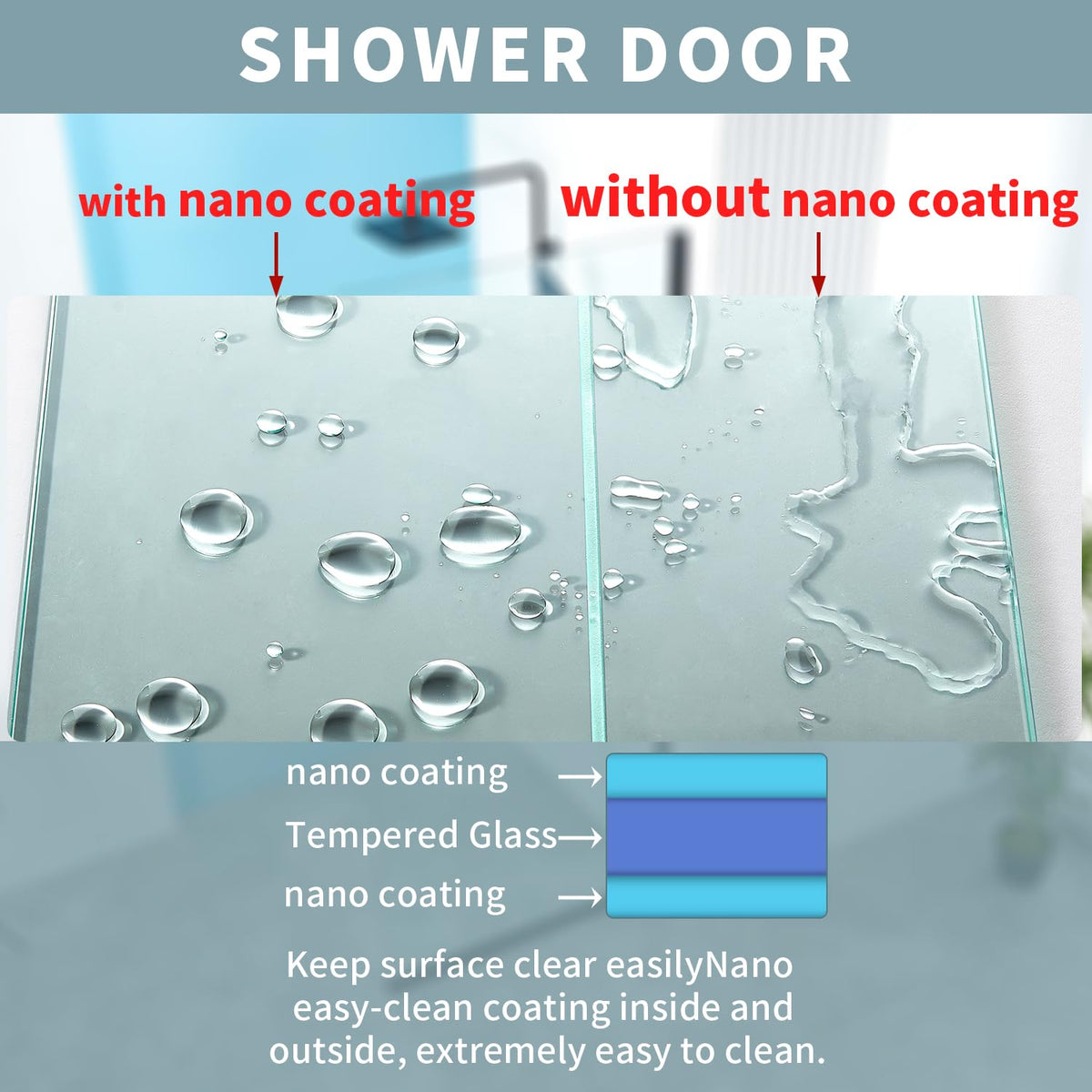 YTTSOYTS 56-60" W x 60" H Frameless Double Sliding Tub Door Bathtub Shower Door, Frameless Tub Door with 5/16" (8mm) Clear SGCC Tempered Glass, Stainless Steel Hardware (60"x60" Matte Black)