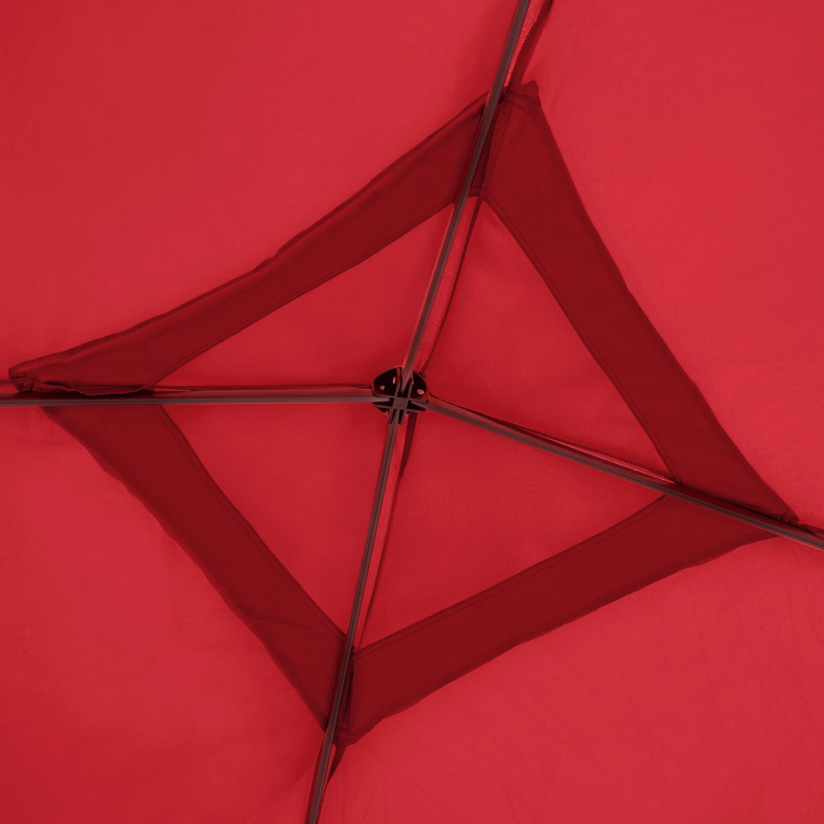 Furniture of America Tene 10'x10' Base 8'x8' Top Portable Easy Pop Up Awning Outdoor Canopy Tent, Rain Shelter with Wheeled Carrying Bag, Beach Shade, for Backyard, Patio, Deck, Red
