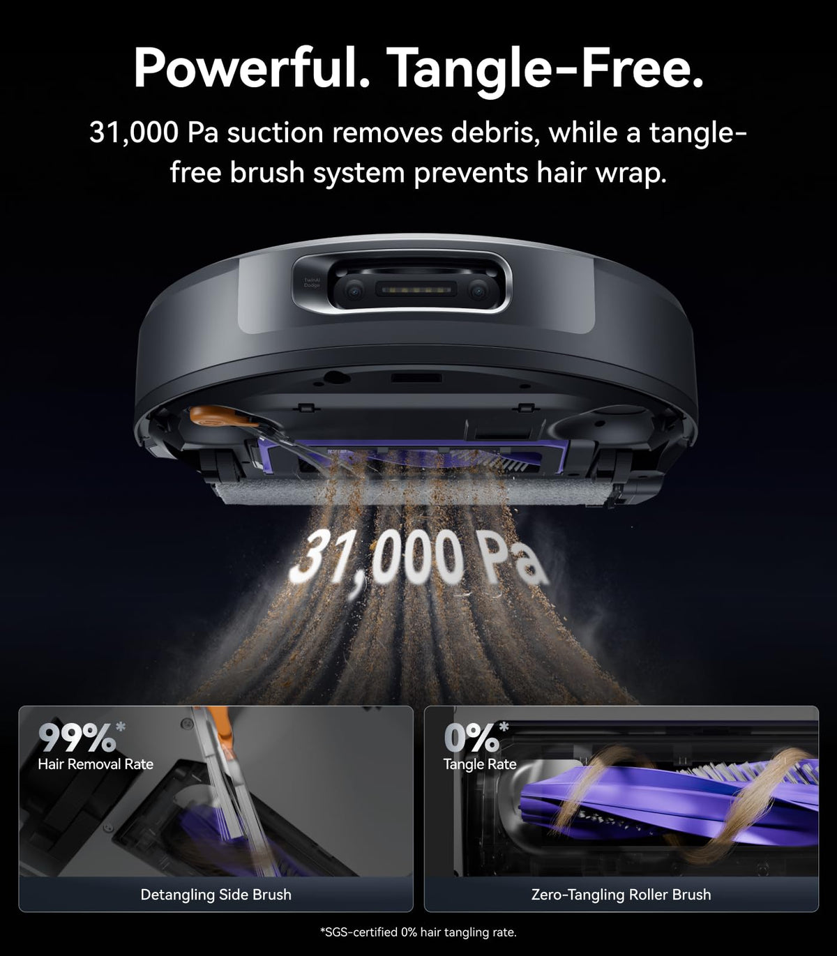 NARWAL Flow 2 Robot Vacuum and Mop Combo, 31,000Pa Suction, FlowWash Self-Cleaning Mop, AI Object Recognition, Self-Emptying & Refilling, 212℉ Hot Water Mop Washing & Drying, Tangle-Free Design