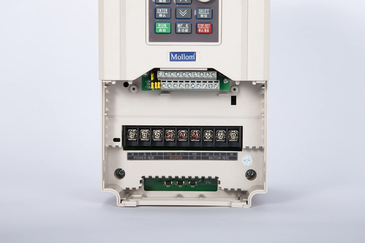 MOLLOM VFD 220V 7.5KW 32A 10HP Single or Three Phase Input to 3 Phase 0-3000 Hz Output Variable Frequency Drive Control Inverter for Spindle Motor CNC Speed Control