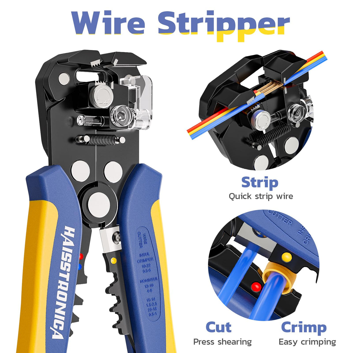 haisstronica 520PCS Connectors + 180pcs Connectors + Heat Gun + Wire Stripper Crimping Tool