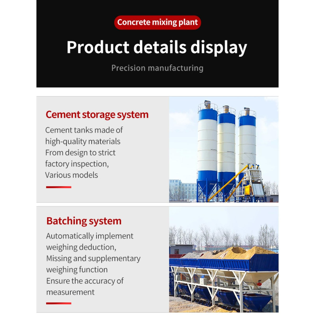 High-Output Concrete Batching Plant equipped with spiral twin-shaft mixer, efficient aggregate delivery and dust-control system, ideal for urban development, highway builds and ready-mix services