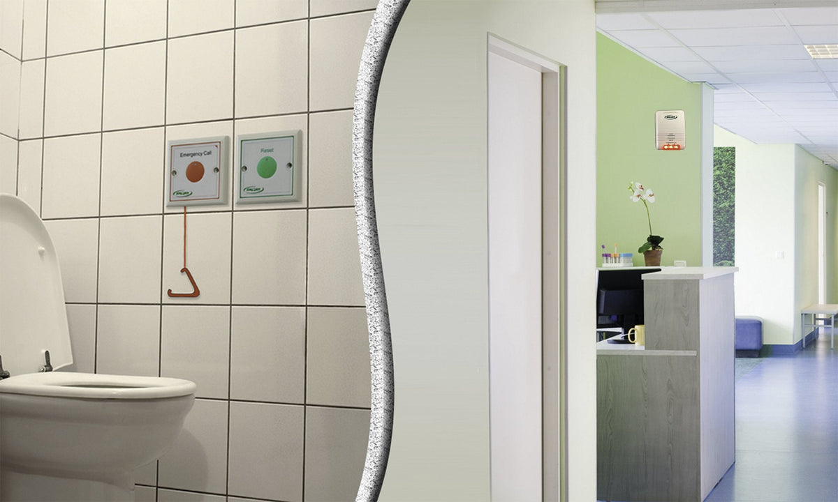 Emergency Call Light System - Fall Prevention for Bathroom or Bedroom. Easy to Setup!