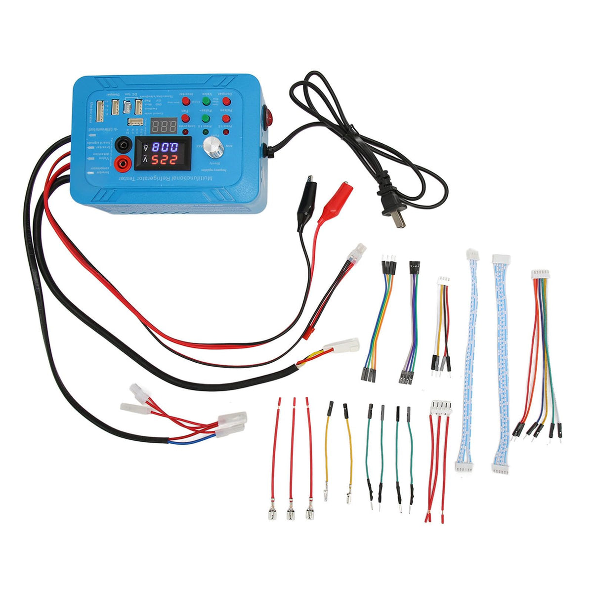 Inverter Refrigerator Tester - Variable Frequency Board & Solenoid Valve Repair Tool, 16 Wire Terminals ABS Material for HVAC Technicians (110V)