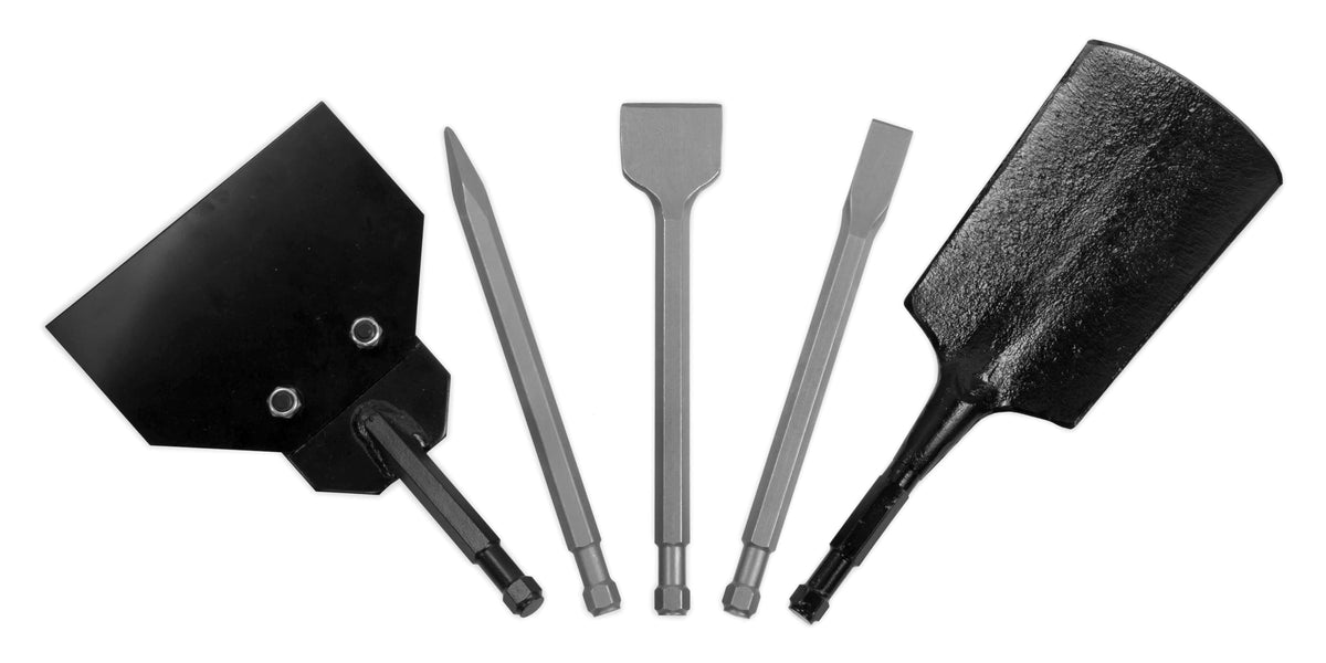 WEN 61635 5-in-1 Pneumatic Multi-Function Tool with Scraper, Shovel, and Chisel Attachments