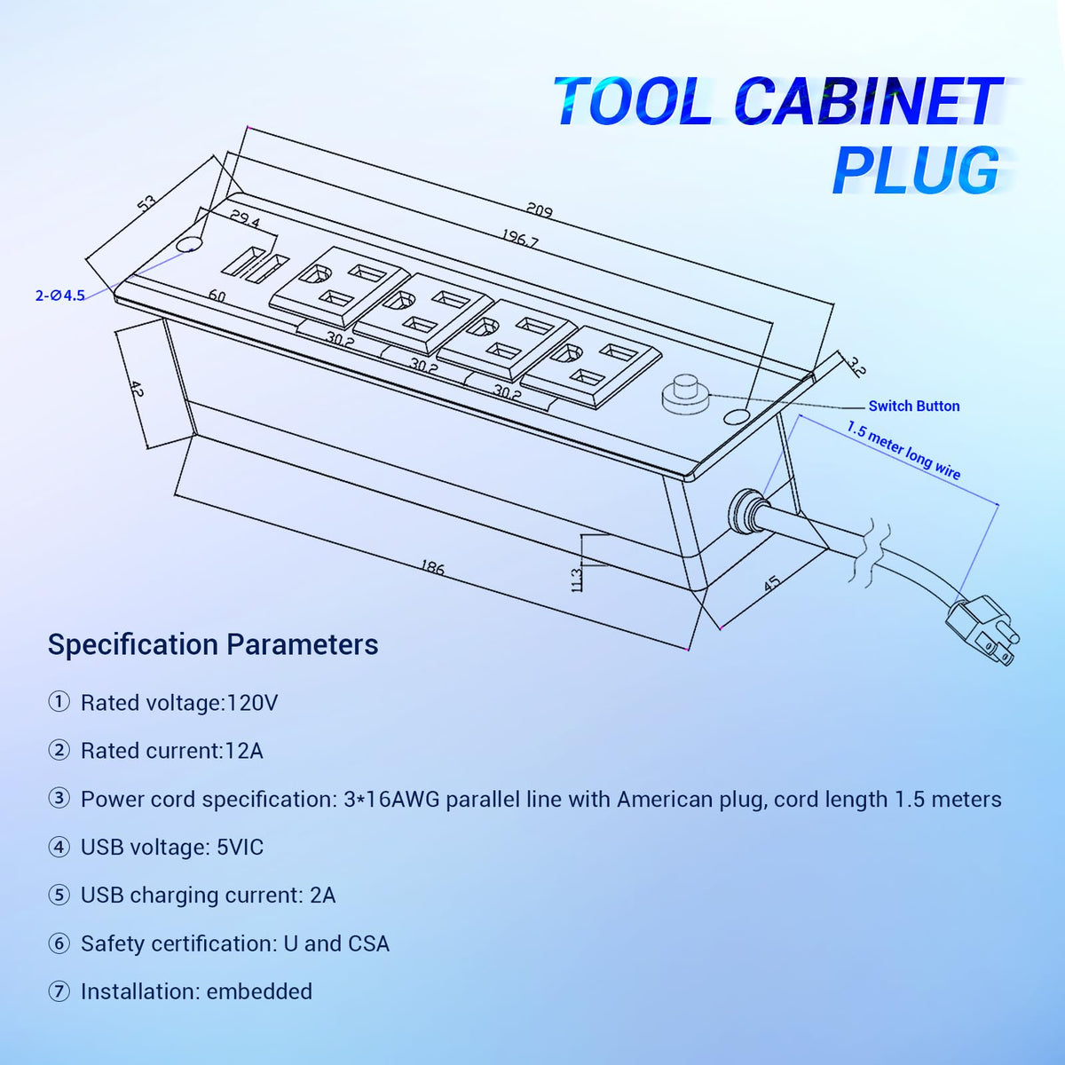 CHETTO C 72 inch Tool Chest Tool Box Mobile 15 Drawer Storage 3 Upper Cabinet Power Outlet SS-Pegboard with Wheels Lock Key Locking System Drawer Liners for Garage Warehouse Repair Shop