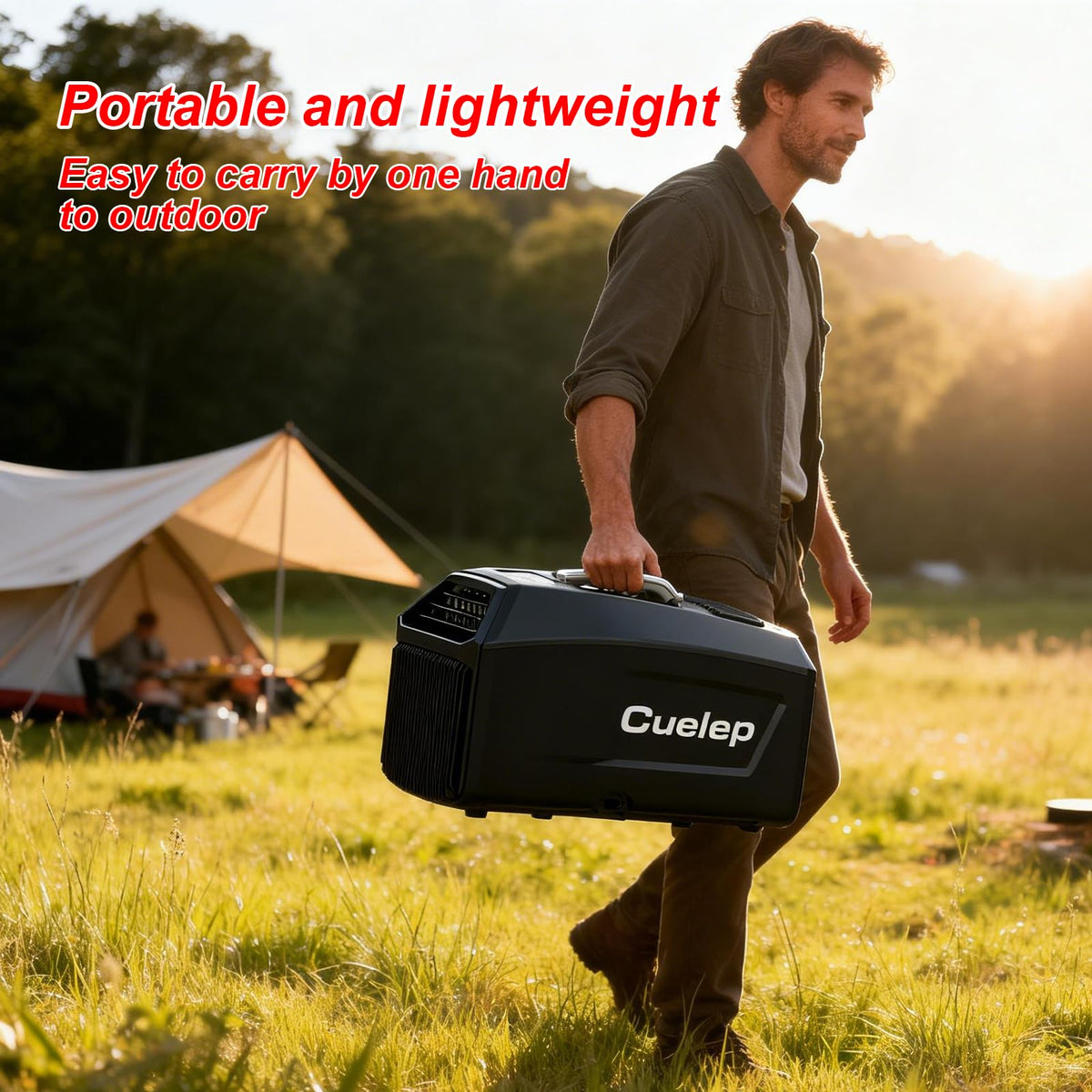 CUELEP Portable Air Conditioner,Fast Cooling Air Conditioners Dehumidifier, 5200BTUs AC 450W Power Consumption Portable Mini Air Conditioner for Camping Tent,RV,Car,Truck,Van and Fishing,Pet(AC ONLY)