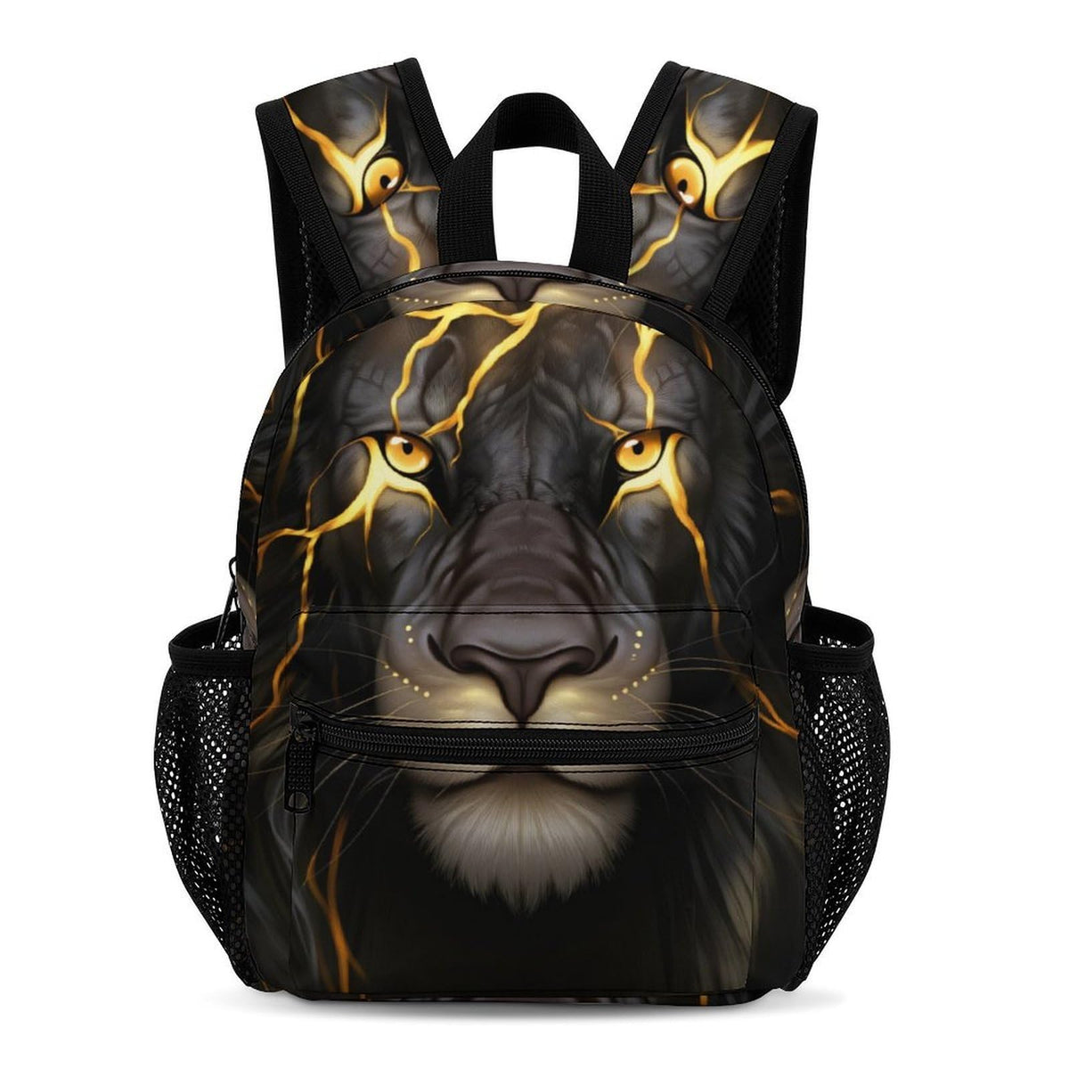 SKHJCY Black Lion Mini Backpack for Women, 13 Inch Lightweight Fashion Daypack, Durable Small Rucksack with Side Pockets, Casual Travel Bag for Teens And Adults