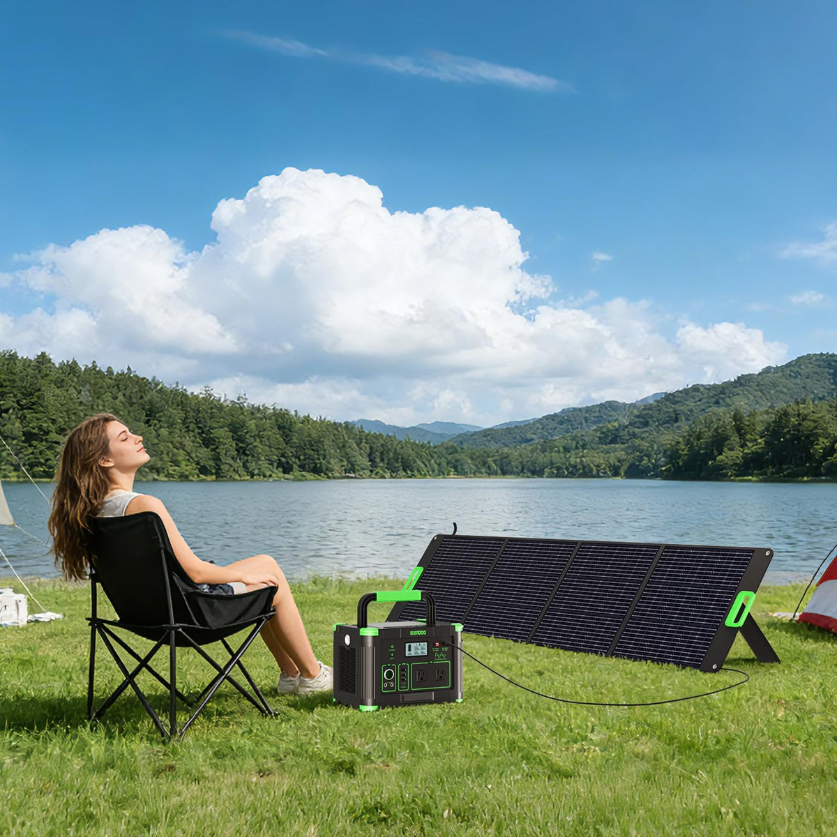 200W Portable Solar Panel Charger with 4 Kickstands, IP65 Waterproof Foldable Solar Charger Kit with DC XT60 & Anderson Outputs for Power Stations, Outdoor RV Camping, and Emergency Blackout