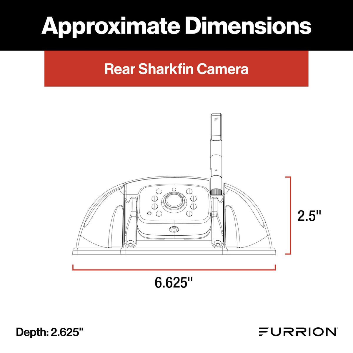 Furrion Vision S+ RV Observation System with 7" Monitor, Left/Right Side Cameras with LED Marker Lights, Sharkfin, Infrared Night Vision, Live Streaming, Wide Viewing Angle - FOS7HTAEN