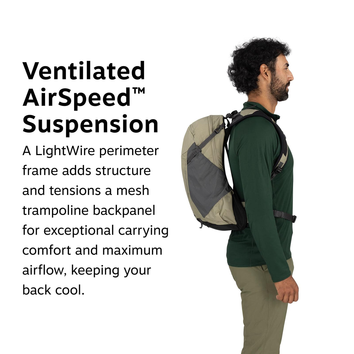Osprey Hikelite 18L Durable Hiking Backpack - Travel Daypack with Rain Cover for Men and Women, Olive Tan