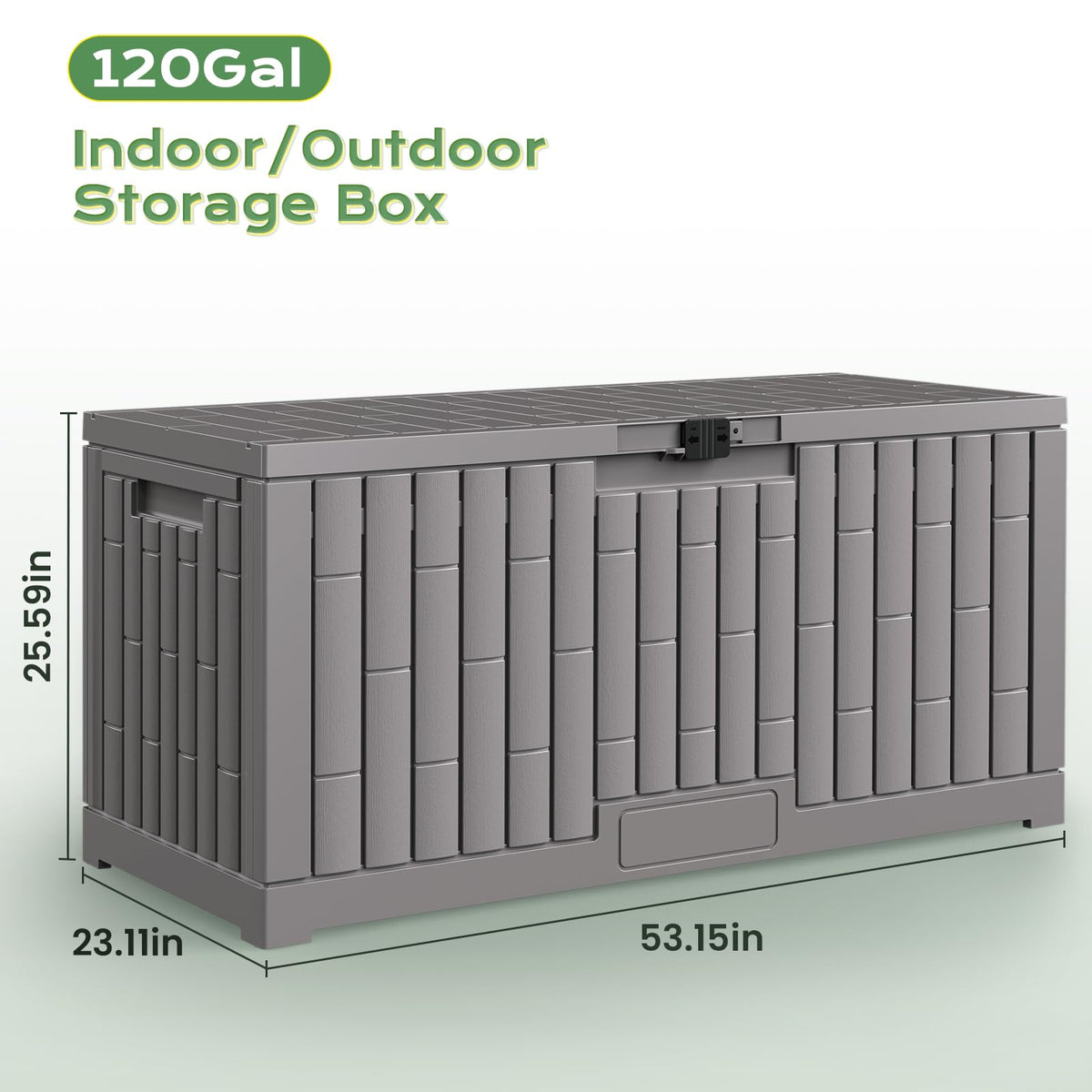 Jocoevol Deck Box 120 Gal, UV Resistant & Waterproof Outdoor Storage Box with Lock, Easy Assemble Storage Bins Container for Pool Patio Garden