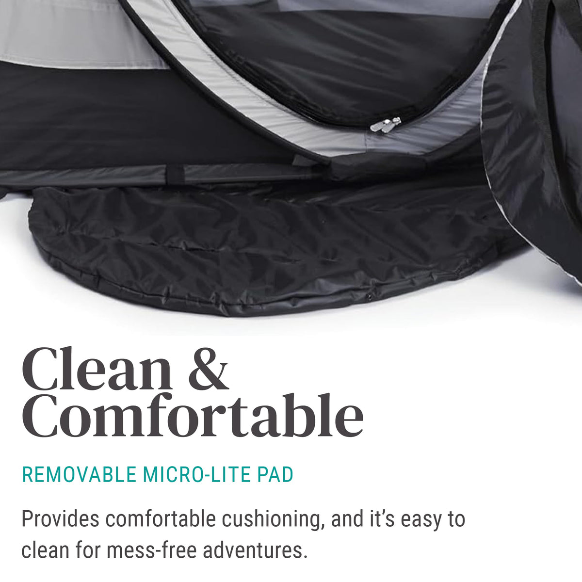 KidCo - Peapod Plus Portable Mesh Baby Toddler Travel Tent & Storage Bag, Play Tent, Pack and Play, Extra Room, Ages 6 Months - 5 Years (Midnight)