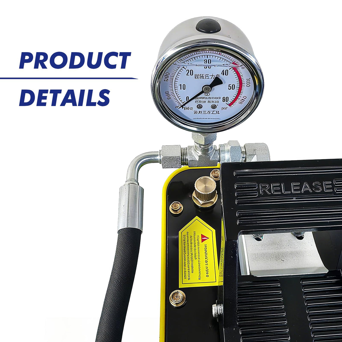 Pneumatic Hydraulic Hose Crimping Machine with 8 Sets of Dies, 40MPa System Pressure, suitable for high-pressure hydraulic hoses and pipes (Plastic Pump Casing)
