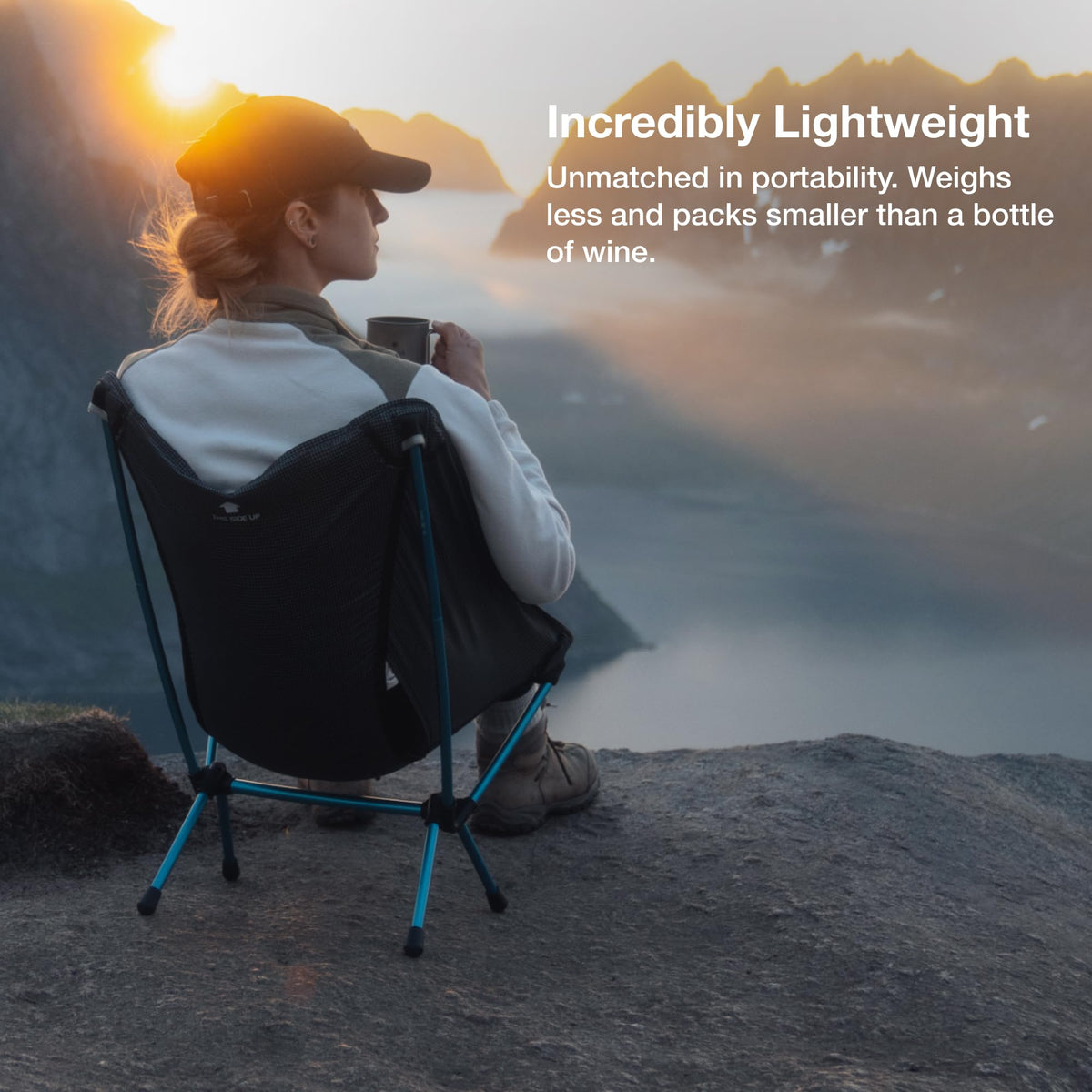 Helinox Chair Zero Ultralight Compact Camping Chair Black, 1.1lbs Outdoor Chairs, Folding Chairs for Outside, Hiking, Backpacking, Camping, Adventures