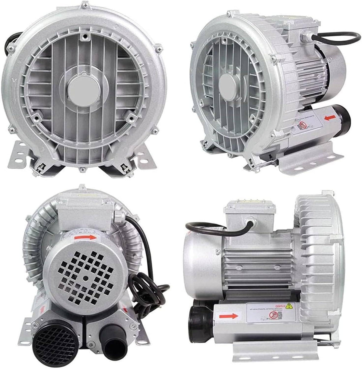 Regenerative Blower, 120W-1100W Single Phase High-Pressure Vortex Ring Blower, Industrial Vacuum Pump for Air Blowing Or Suction for Sewage Aeration Aquarium Fish Pond,1100W/1.48HP