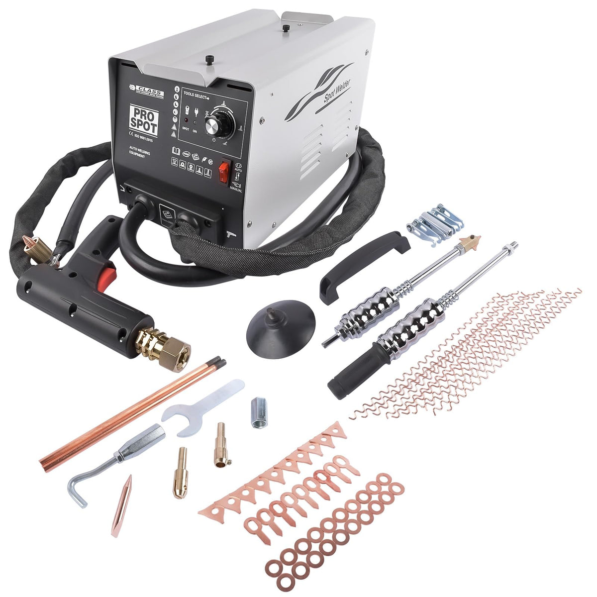 3000W Stud Welder Dent Repair Kit, 110V 3800A Pro Spot Dent Puller Welder, Auto Body Dent Puller Machine with 17 Accessories, 7 Welding Modes, Adjustable Welding Power, Automatic & Manual Welding
