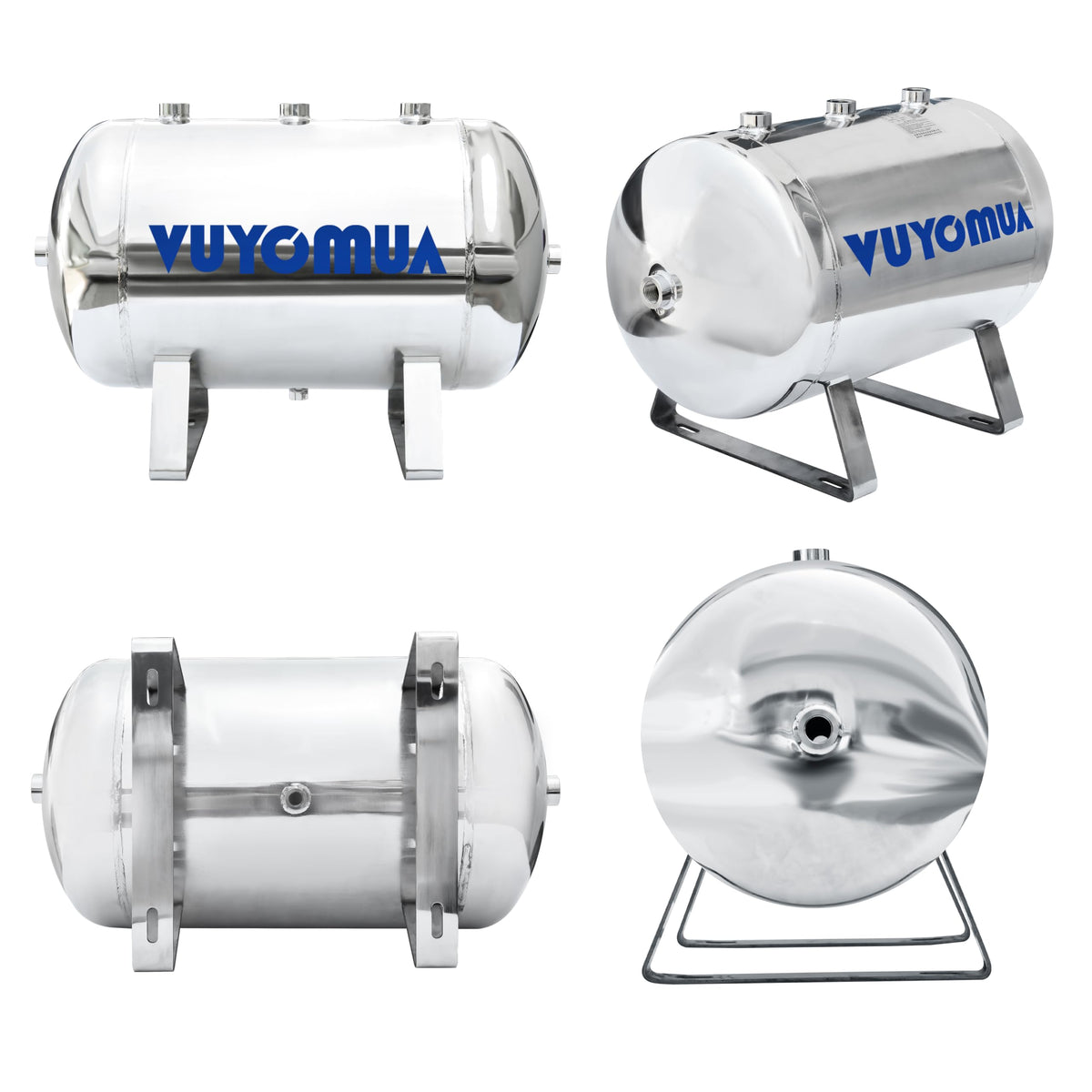 VUYOMUA 7.9Gallon 304 Stainless Steel High Pressure Mini Small Portable Air Tank Air Reservoir Water Storage Tank(30L-SG)