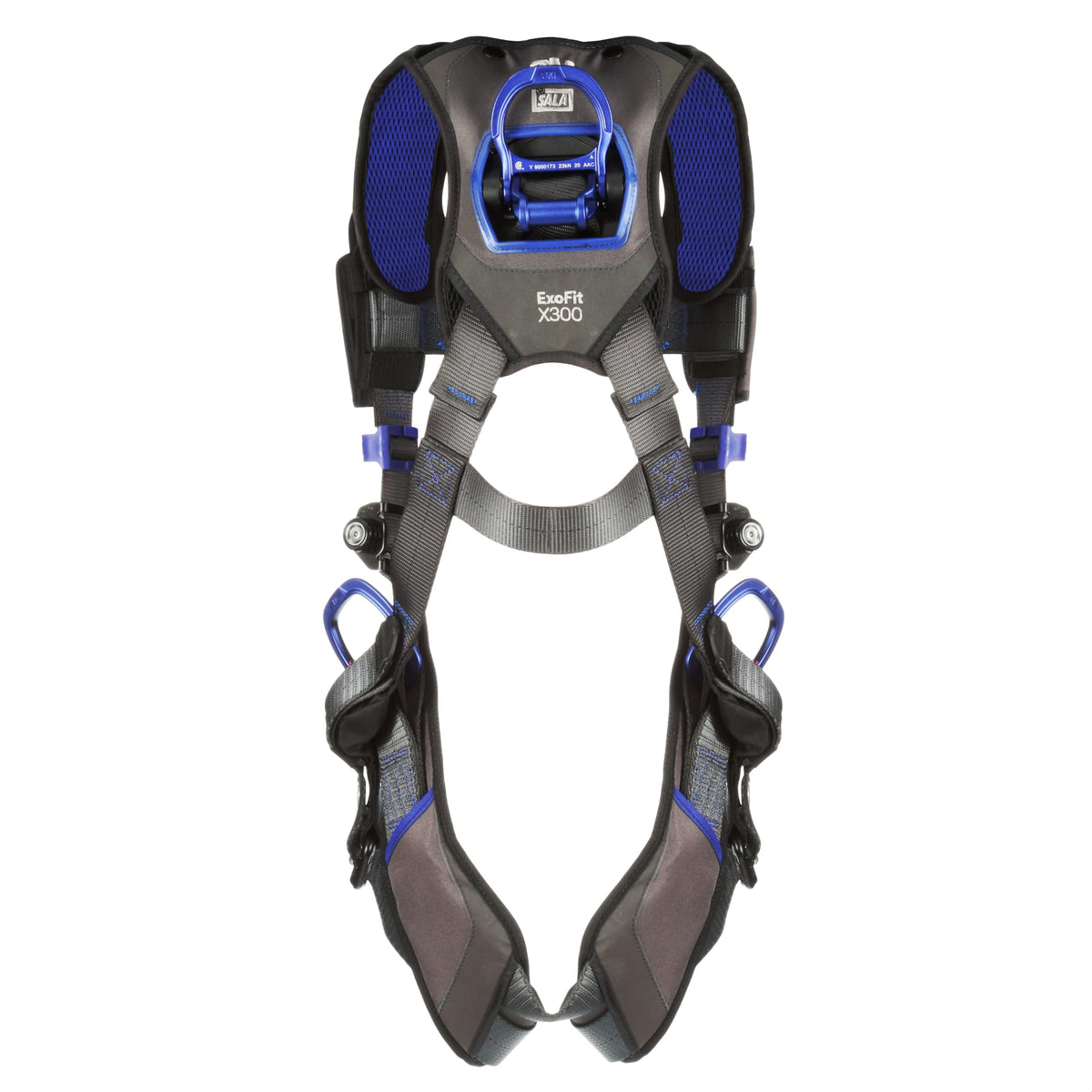 3M 1113420 DBI-SALA ExoFit X300 Comfort Vest Climbing/Positioning Safety Harness, General Industry Fall Protection, Back, Front, and Hip D-Rings, Tongue Leg Buckle, Auto Lock Quick Connect Chest,Small