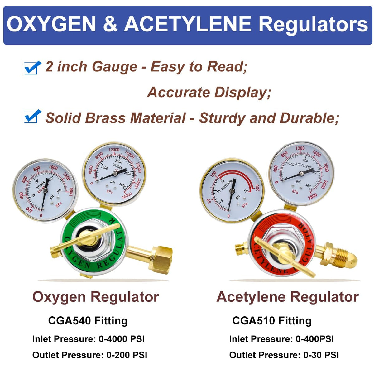 Cutting Torch Set Oxy Acetylene Torch Kit, Portable Gas Cutting Torch and Welding Kit with Acetylene Oxygen Gas Regulator Gas Hose Welding Glasses Storage Case and Accesseries