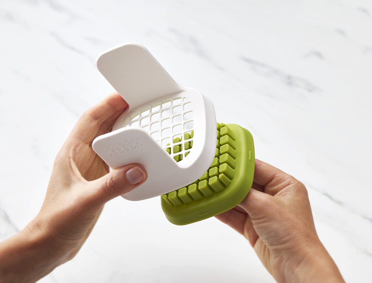 Joseph Joseph ChopCup Vegetable Chopper and Dicer, Sharp Stainless Steel blades, White