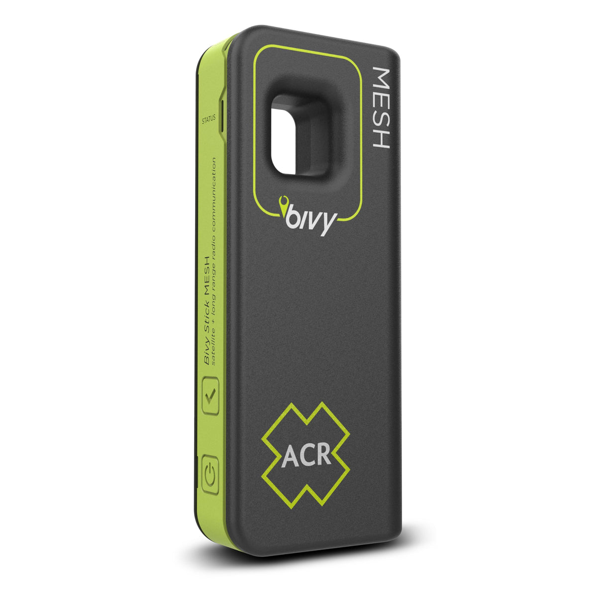 ACR Bivy Stick MESH Satellite Communicator - Dual-Mode LoRa®-Enabled Mesh & Global Iridium Coverage, Two-Way SMS, GPS Tracker, Group Messaging, SOS Emergency with 24hr Reserve Battery - iOS/Android