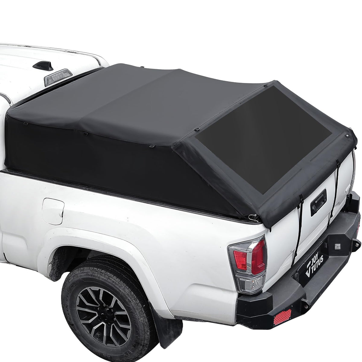 JOYTUTUS Upgraded Truck Bed Soft Topper Compatible with 2005-2023 Tacoma with 6ft Bed, Foldable Camper Shell Truck Top