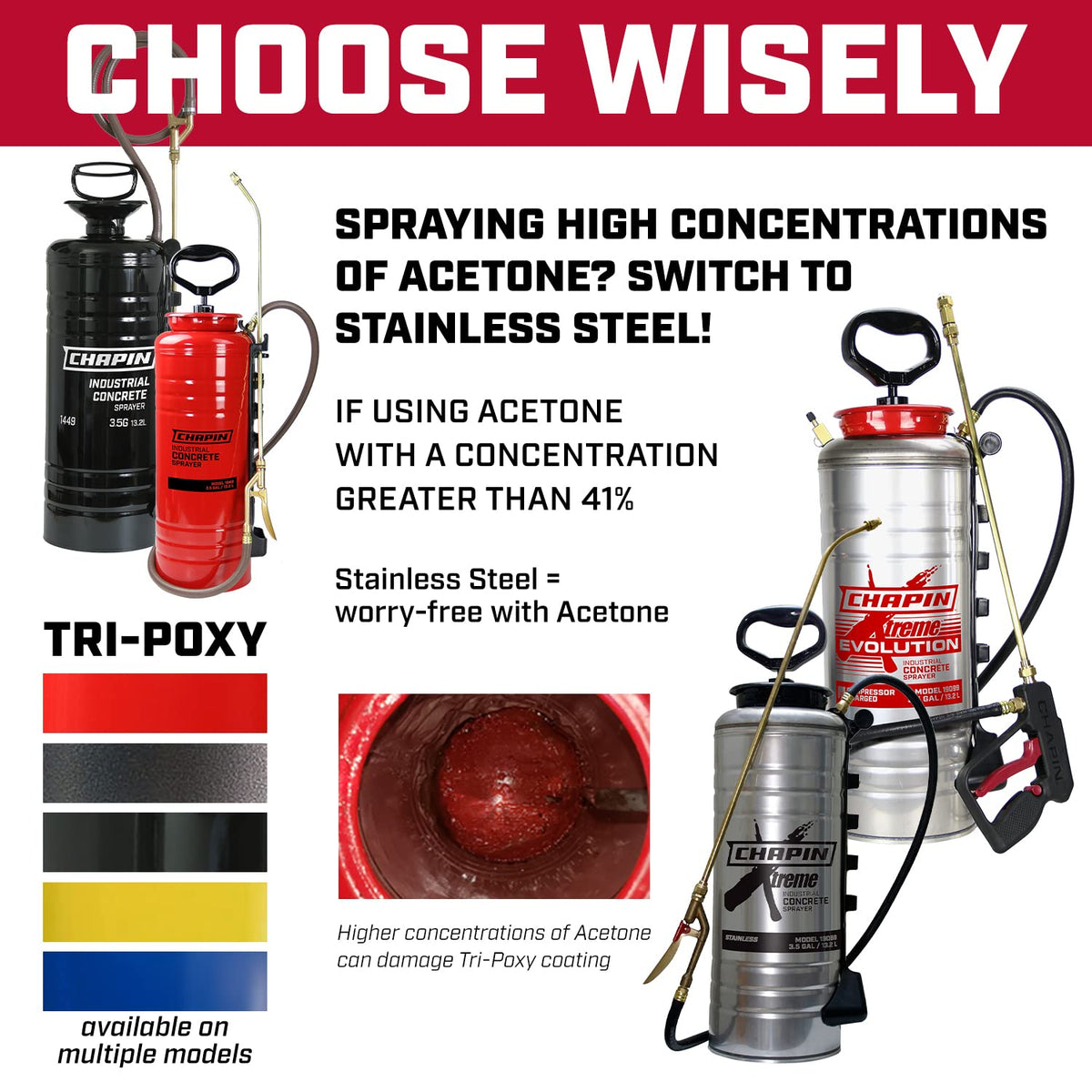 Chapin 1739 2-Gallon Industrial Stainless Steel Sprayer For Fertilizer, Herbicides and Pesticides (1 Sprayer/Package)