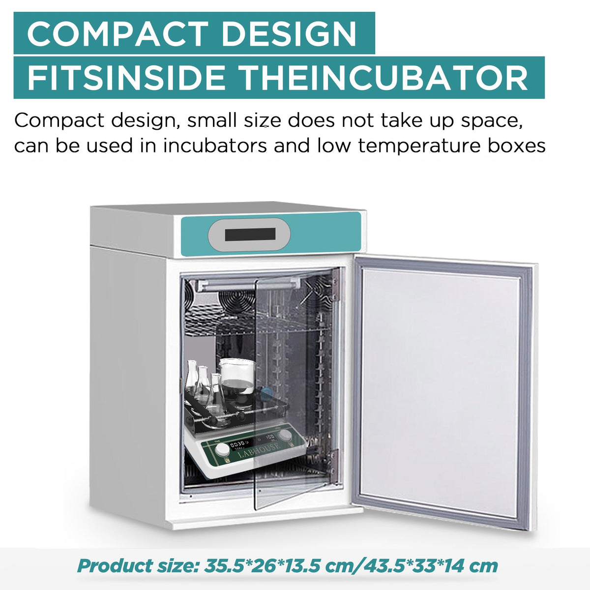 LABHOUSE Lab Digital Orbital Shaker Mixer | 9.85"x9.85" Plate Size Adjustable Speed 40-200RPM Capacity 2KGS | Timed and Continuous Modes Rotator Shaker for Laboratory