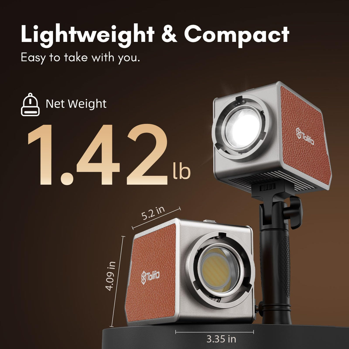 Tolifo 200W Bi-Color Handheld Spotlight Silent COB LED Video Light Kit, 2700K-6500K CRI97+/TLCI98+/12 Effects/APP Control, 360° Fill Lights for Photography/Studio/YouTube/TikTok/Live Streaming