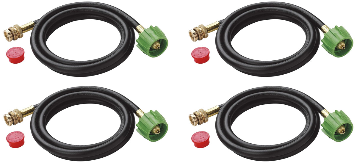 Weber Adapter Hose Q-Series and Gas Go-Anywhere Grills, 6-Feet, Black (Pack of 4)