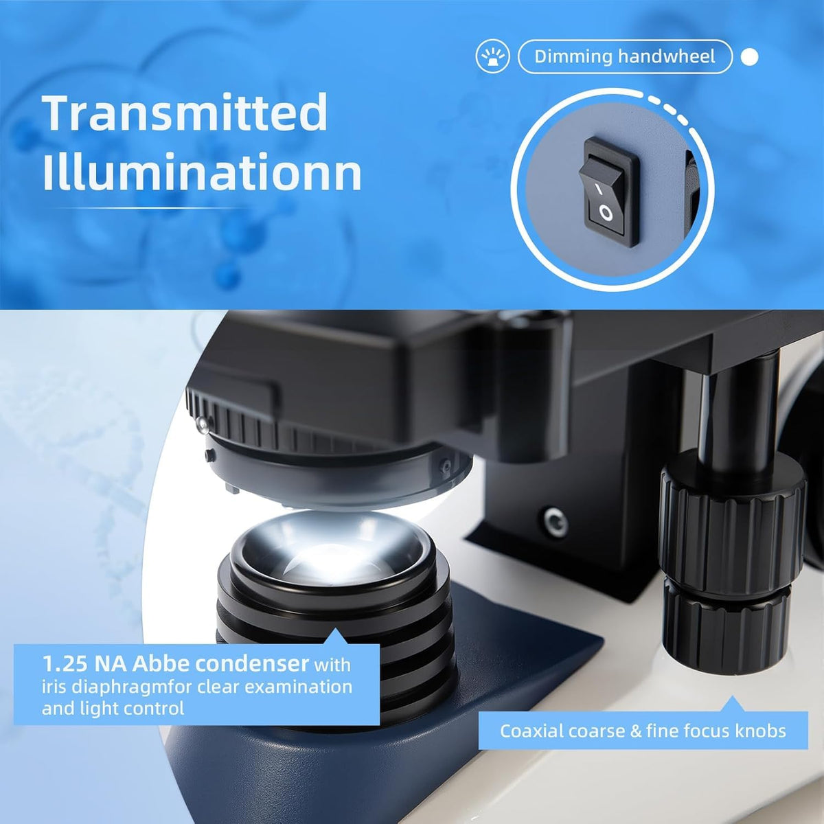 SWIFT SW380B Compound Binocular Microscope 40X-2500X, with 5MP USB Camera,Microscope Lens Adapter and 100 PCS Slide Kit