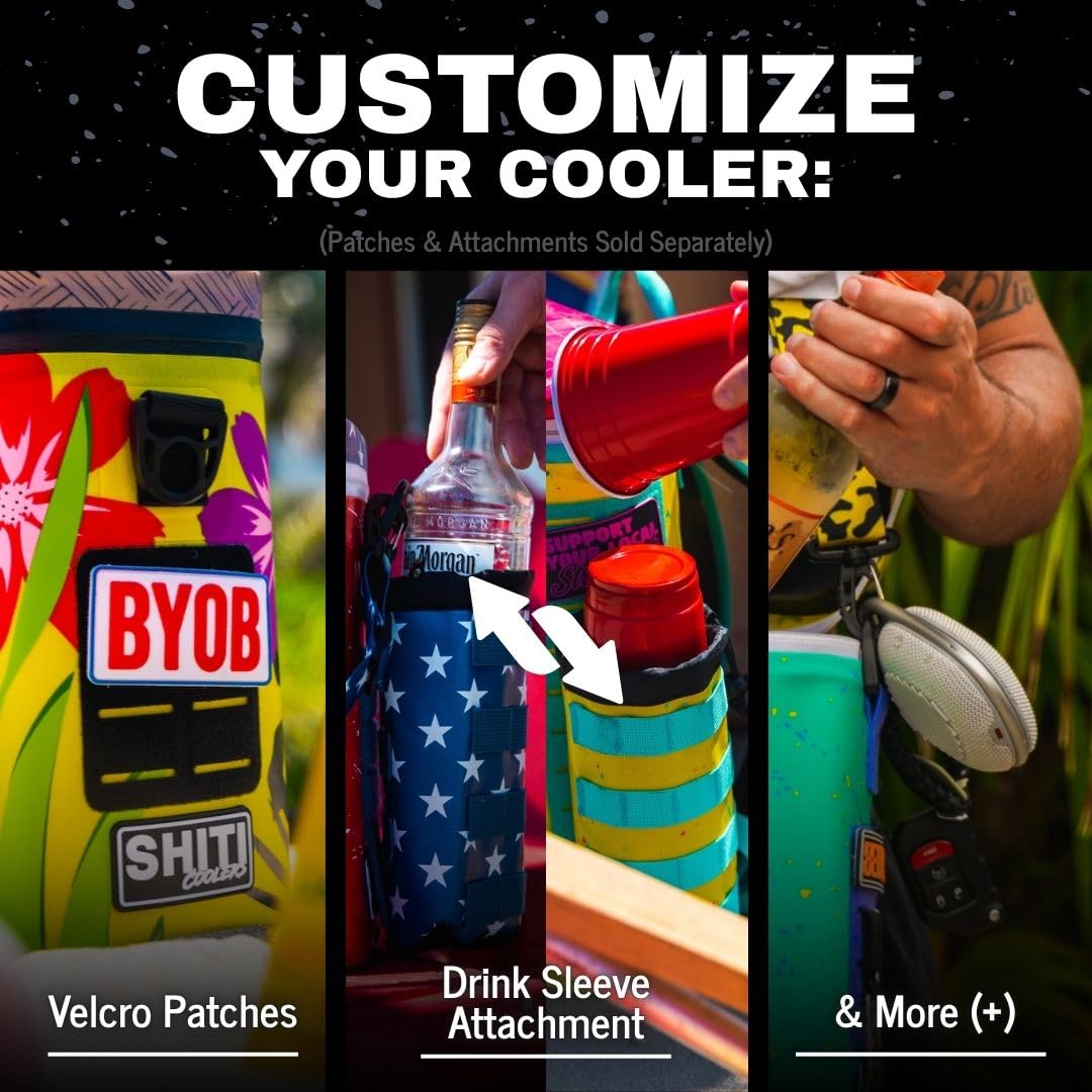 SHITI Coolers Cooler Backpack for Camping, Travel, Beach, Soft Lunch Box for Food, Drinks & Ice, Portable, Waterproof 24 Hr Insulated Bag with Shoulder Straps, Customizable, the Hideaway, 15 Cans