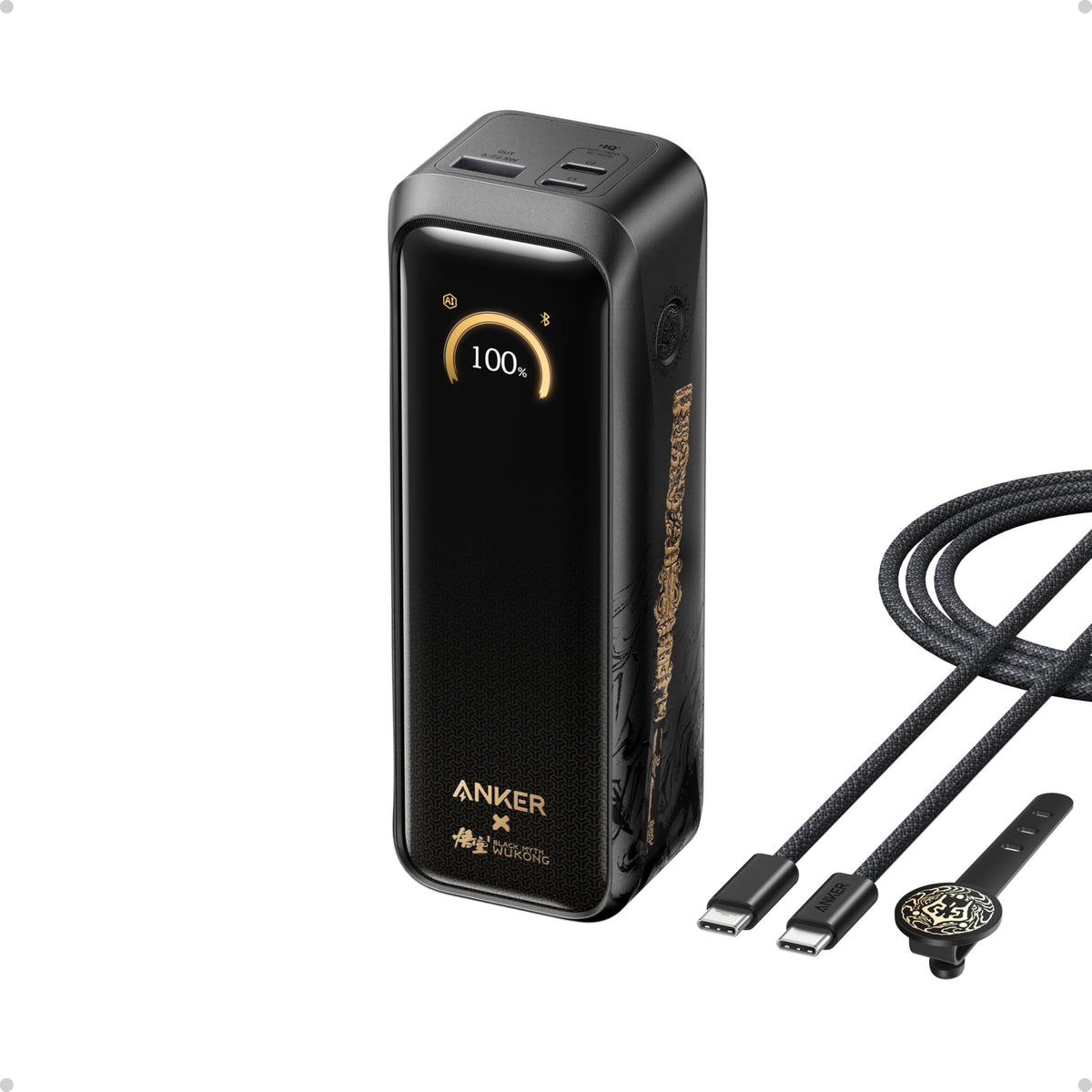 Anker Prime Power Bank Black Myth: Wukong Edition, 20,100mAh 3-Port Portable Charger with 220W, Two-Way Power, TSA-Approved, App Control, for MacBook, iPhone 17/16 Series, and More (Base Not Included)