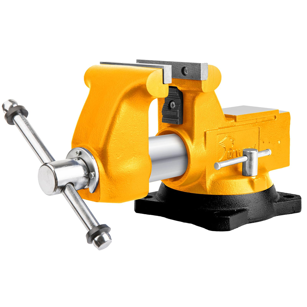Forward 1755A Heavy Duty Bench Vise 11,000LBS Clamping Force, 5.5 Inch Ductile Iron Industrial Vice with Machined Round Guide Bar and 360° Swivel Base, 5-1/2" Jaw Width, 5-1/2" Max Jaw Opening