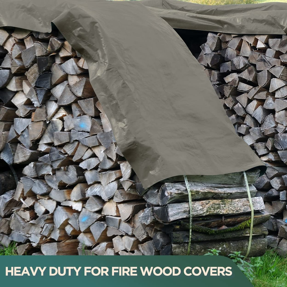 CCS Waterproof Canvas Tarp Cover (21oz) – Heavy Duty Duck Cloth, Waxed Canvas Tarpaulin with Rustproof Brass Grommets for Camping, Construction, Equipment & Outdoor Use (Olive Drab, 10x16 Ft)