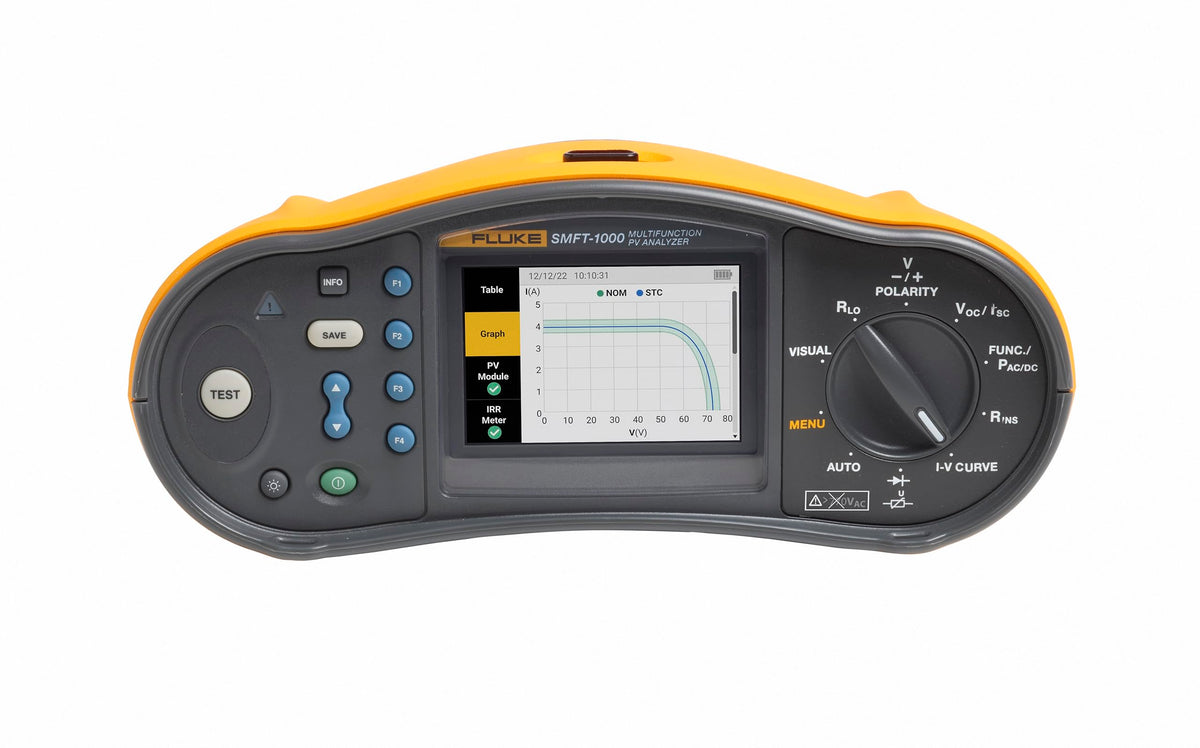 Fluke SMFT-1000 Solar Tools Kit with Multifunction PV Tester and Performance Analyzer, I-V Curve Tracer, IRR2-BT Wireless Solar Irradiance Meter Pro, i100 AC/DC 100A Current Clamp
